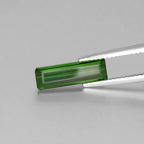 Turmalina verde natural 1,60ct, corte esmeralda, VVS
