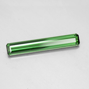 Turmalina verde natural 1,60ct, corte esmeralda, VVS-VS