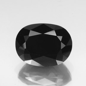 Turmalina preto natural 32,33ct, corte oval, opaco