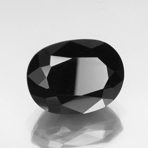 Turmalina preto natural 32,33ct, corte oval, opaco