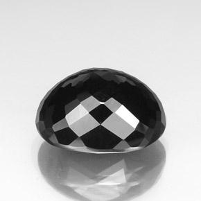 Turmalina preto natural 32,33ct, corte oval, opaco