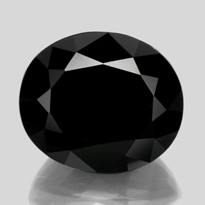 Turmalina preto natural 88,82ct, corte oval, opaco