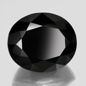 Turmalina preto natural 88,82ct, corte oval, opaco