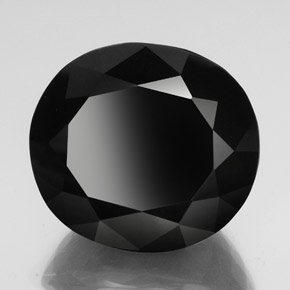 Turmalina preto natural 61,64ct, corte oval, opaco