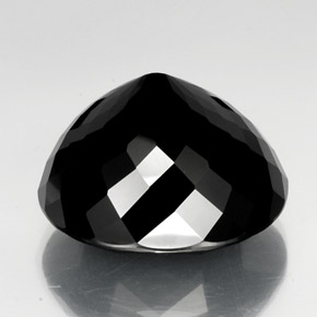 Turmalina preto natural 61,64ct, corte oval, opaco