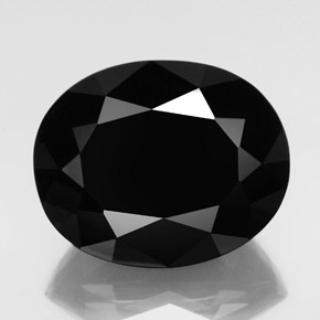 Turmalina preto natural 49,27ct, corte oval, opaco