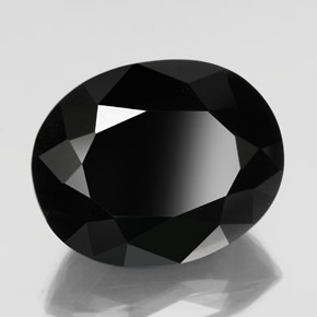 Turmalina preto natural 49,27ct, corte oval, opaco