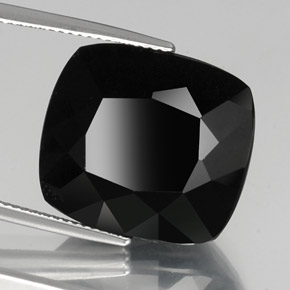 Turmalina preto natural 26,13ct, almofada cortada, opaco