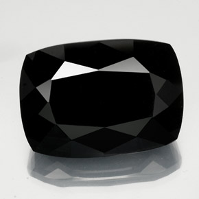 Turmalina preto natural 57,54ct, almofada cortada, opaco