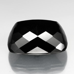 Turmalina preto natural 57,54ct, almofada cortada, opaco