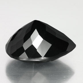 Turmalina preto natural 16,07ct, formato de pêra, opaco