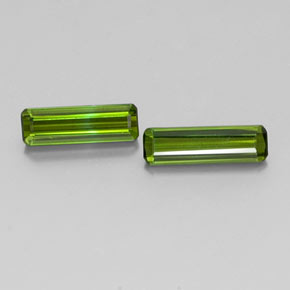 Pedras preciosas de turmalina verde natural de  ct, corte esmeralda, VVS-VS