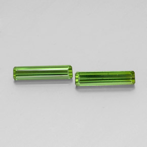 Pedras preciosas de turmalina verde natural de  ct, corte esmeralda, VVS-VS