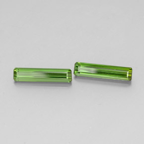 Pedras preciosas de turmalina verde natural de  ct, corte esmeralda, VVS-VS