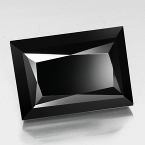 Turmalina preto natural 59,02ct, baguete, opaco