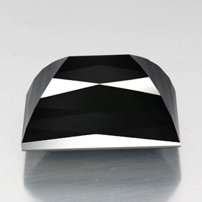 Turmalina preto natural 59,02ct, baguete, opaco