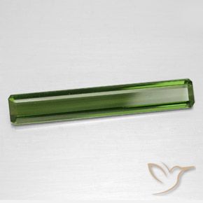 Turmalina Verde médio Natural 2.98ct, Corte Octógono / Esmeralda, VVS-VS