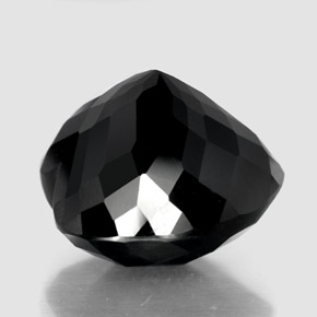 Turmalina preto natural 25,72ct, formato de coração, opaco