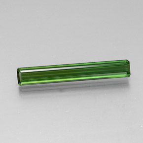 Turmalina Verde médio-escuro Natural 2,56ct, Corte Esmeralda, VVS-VS