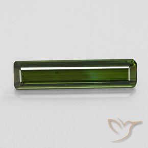 2.55ct Natural Verde escuro Turmalina, Corte Esmeralda, SI