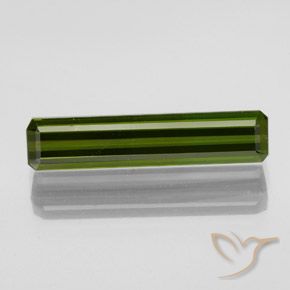 2.08ct Natural Verde escuro Turmalina, Corte Esmeralda, VVS