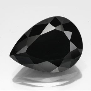 Turmalina preto natural 11,73ct, formato de pêra, opaco