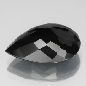 Turmalina preto natural 8,16ct, formato de pêra, opaco