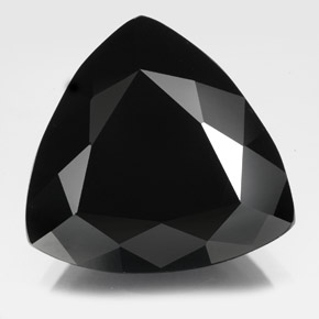 Turmalina preto natural 16,90ct, trillion, opaco
