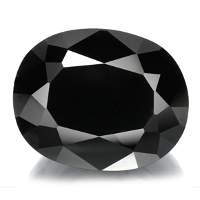 Turmalina preto natural 24,48ct, corte oval, opaco