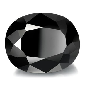 Turmalina preto natural 24,48ct, corte oval, opaco
