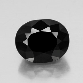 Turmalina preto natural 11,51ct, corte oval, opaco