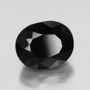 Turmalina preto natural 11,51ct, corte oval, opaco