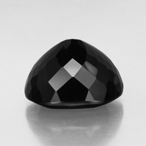 Turmalina preto natural 24,64ct, corte oval, opaco