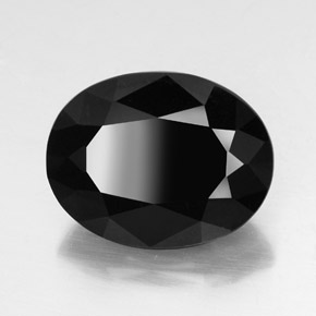 Turmalina preto natural 20,48ct, corte oval, opaco