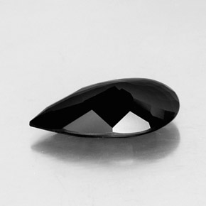 Turmalina preto natural 6,19ct, formato de pêra, opaco