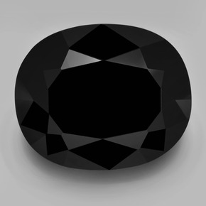 Turmalina preto natural 52,89ct, corte oval, opaco