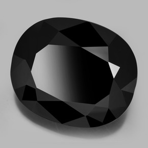 Turmalina preto natural 52,89ct, corte oval, opaco