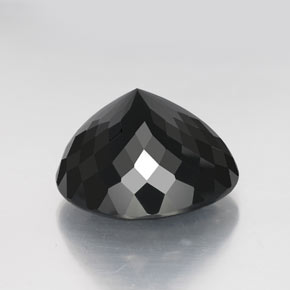 Turmalina preto natural 59,56ct, corte redondo, opaco