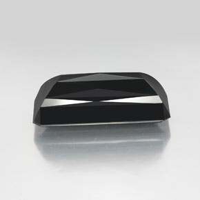 Turmalina preto natural 61,48ct, corte esmeralda, opaco