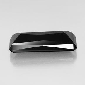 Turmalina preto natural 35,23ct, corte esmeralda, opaco