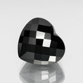 Turmalina preto natural 19,13ct, formato de coração, opaco