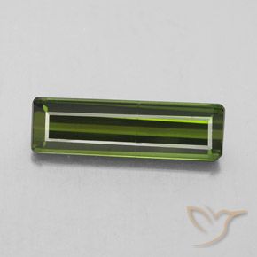 2.37ct Natural Verde floresta Turmalina, Corte Esmeralda, SI