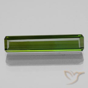 2.40ct Natural Verde escuro Turmalina, Corte Esmeralda, VVS
