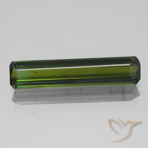 2.56ct Natural verde escuro Turmalina, Corte Esmeralda, SI