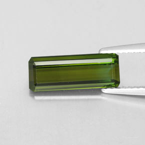 Turmalina verde natural 2,15ct, corte esmeralda, VVS