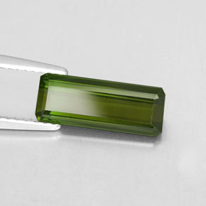 Turmalina verde natural 2,15ct, corte esmeralda, VVS
