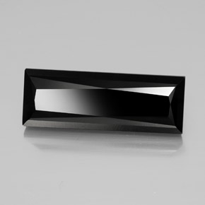 Turmalina preto natural 30,39ct, baguete, opaco