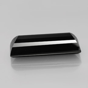 Turmalina preto natural 30,39ct, baguete, opaco