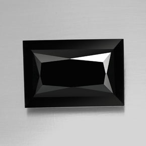 Turmalina preto natural 19,96ct, baguete, opaco