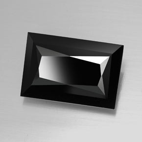 Turmalina preto natural 19,96ct, baguete, opaco